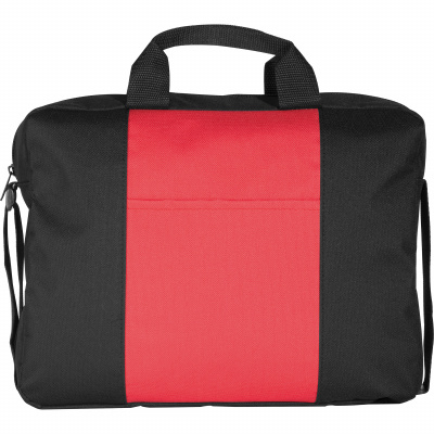 Črna poliestrska torba z dvema prtljažnima trakoma