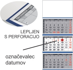 TRIDELNI LEPLJEN s perforacijo