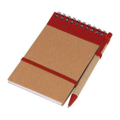 Beležka „to do“ A6 in kem. svinčnik iz recikliranega papirja 90x144x9 mm, 70 listni blok