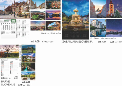 Koledarji 2027 Slovenija, gore