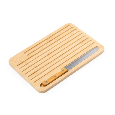 Kuhinjska deska iz bambusa, skupaj z nožem