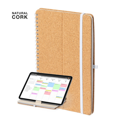 Beležka A5 - pluta, kot stojalo za mobilni telefon ali tablico