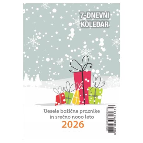 NAMIZNI TEDENSKI VLOŽEK ZA KOLEDAR S PLEKSI STENO